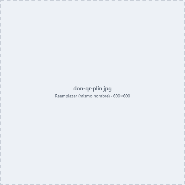 Código QR de Plin para donar a [ONG]